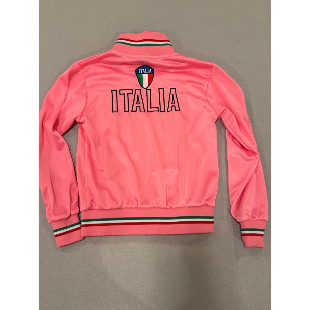 Infinity Italia Italy Youth Track Jacket Size 7/8 pink Embroidered - Picture 3 of 3